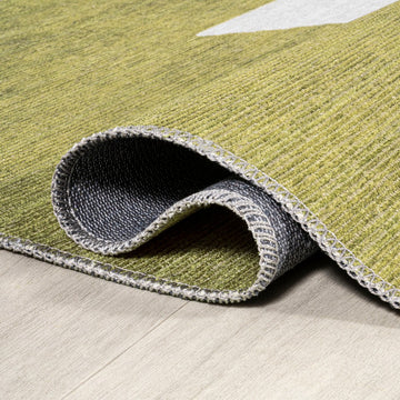 Chayton Minimalist Geometric Machine-washable Area Rug